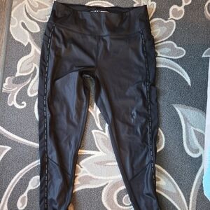 DKNY Sport Black High-Waisted Leggings. Size Large. With Pockets.